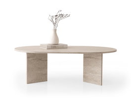 Hanah Home Mesa de Café Travertino